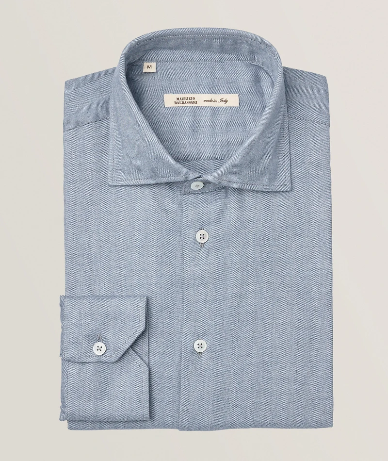 Herringbone Cotton-Lyocell Shirt