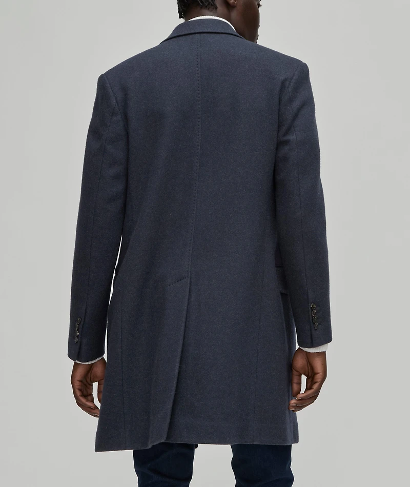 Wool-Blend Double-Breasted Coat