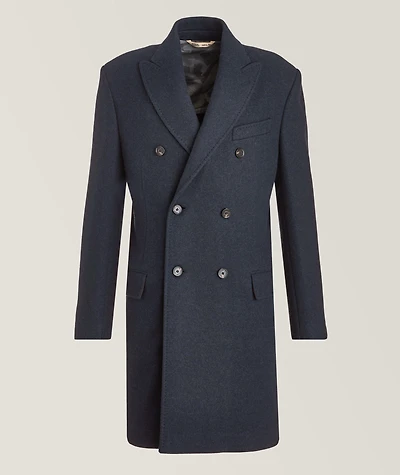 Wool-Blend Double-Breasted Coat