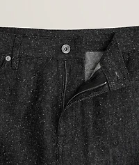 Straight-Fit Cotton-Silk Denim Jeans