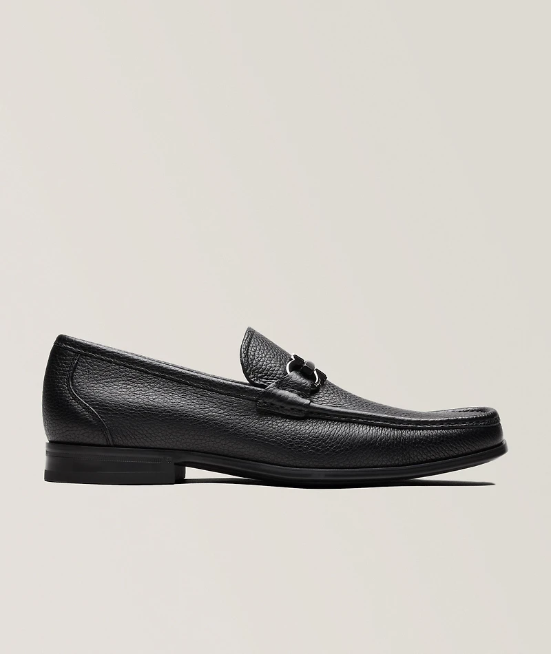 Gancini Ornament Leather Moccasins