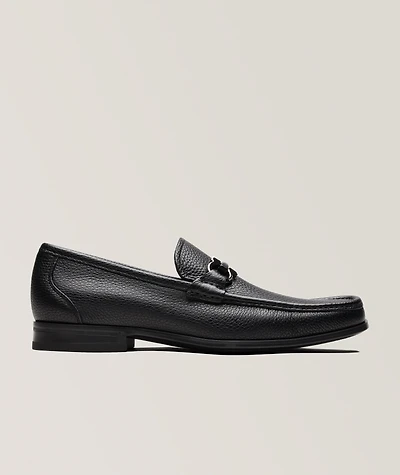 Gancini Ornament Leather Moccasins