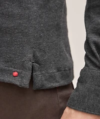Cotton-Cashmere Long-Sleeve Polo