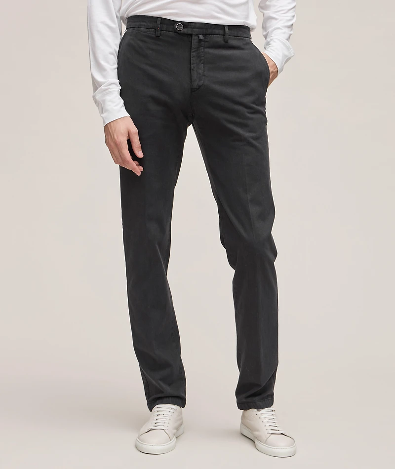 Cotton-Blend Classic Sports Trousers