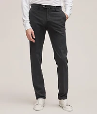 Cotton-Blend Classic Sports Trousers