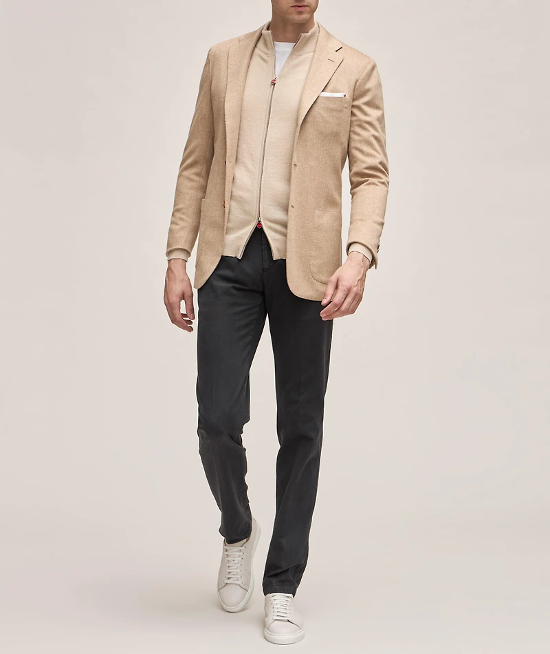 Cotton-Blend Classic Sports Trousers