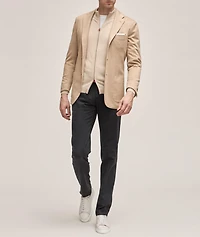 Cotton-Blend Classic Sports Trousers