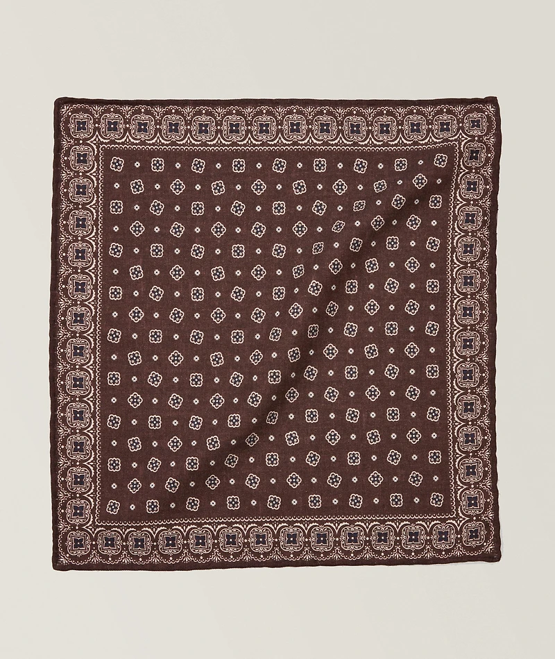 Paisley Wool-Cotton Pocket Square