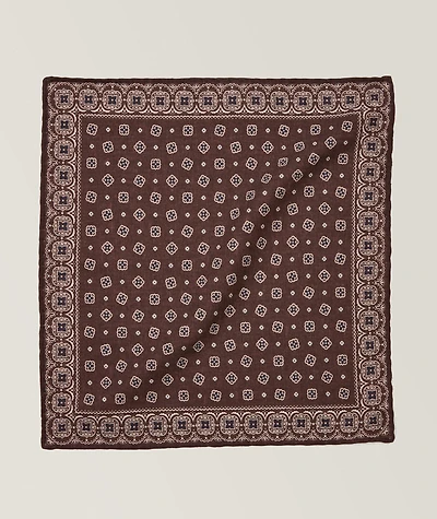 Paisley Wool-Cotton Pocket Square