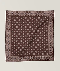 Paisley Wool-Cotton Pocket Square