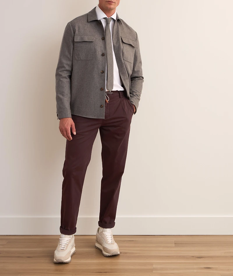 Drawstring Stretch-Cotton Joggers