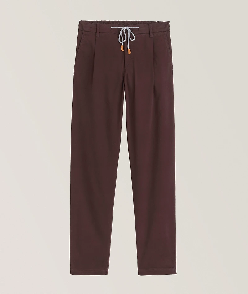 Drawstring Stretch-Cotton Joggers
