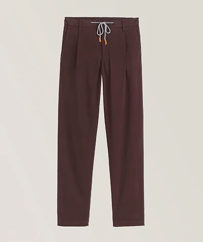 Drawstring Stretch-Cotton Joggers