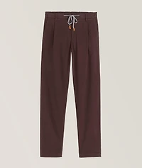Drawstring Stretch-Cotton Joggers