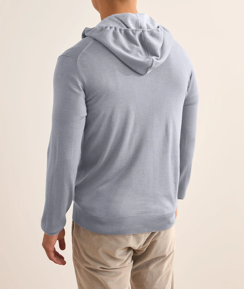 Wool-Silk Hooded Sweater