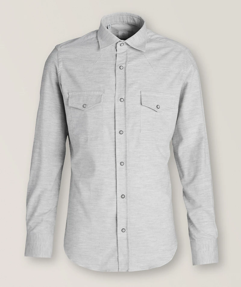 Mélange Cotton Western Shirt