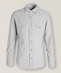 Mélange Cotton Western Shirt