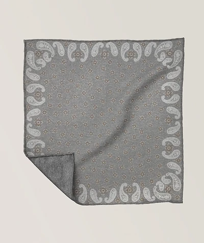 Mini Neat Wool-Cotton Pocket Square