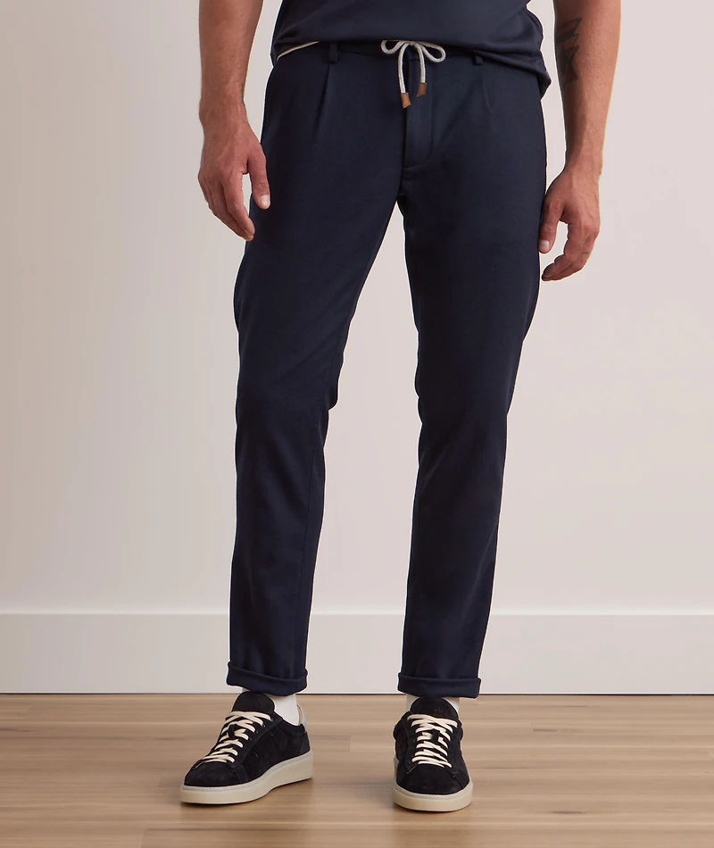 Wool-Blend Pressed-Crease Trousers