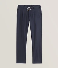 Wool-Blend Pressed-Crease Trousers