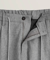Stretch Wool-Cashmere Flannel Joggers