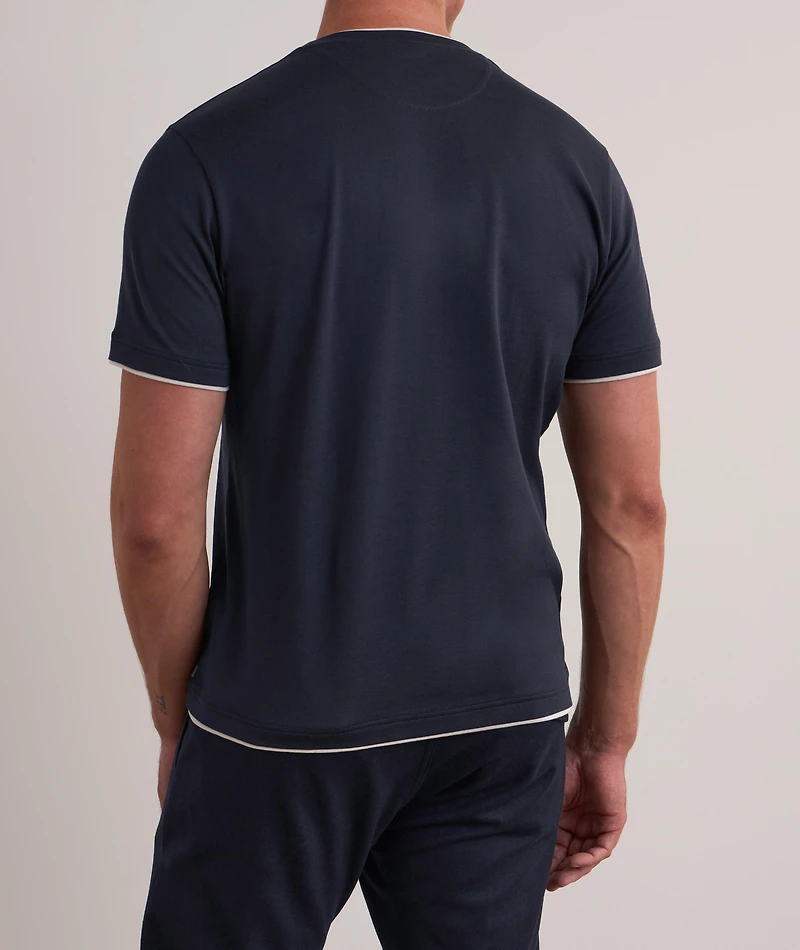 Tipped Giza Cotton T-Shirt