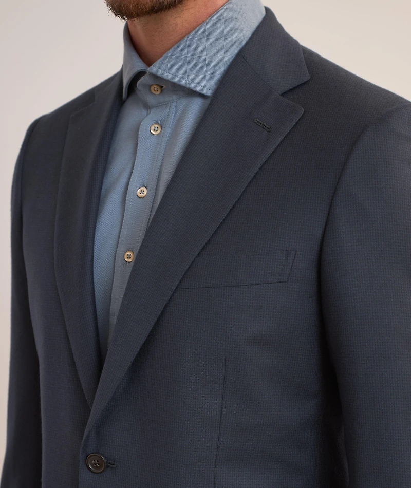 Micro Houndstooth Wool-Cashmere Suit