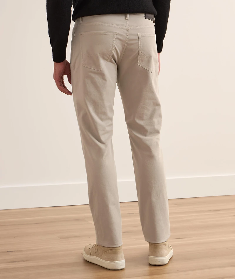 Garment Dyed Stretch-Cotton Pants