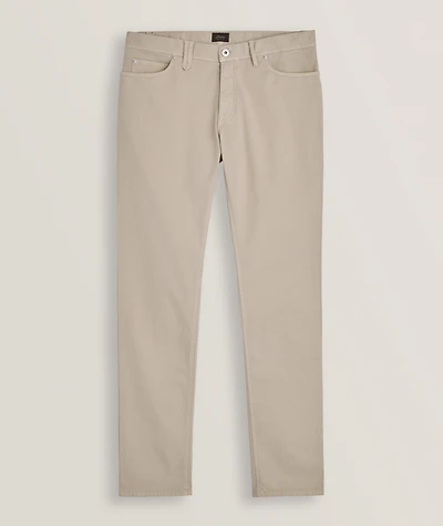 Garment Dyed Stretch-Cotton Pants