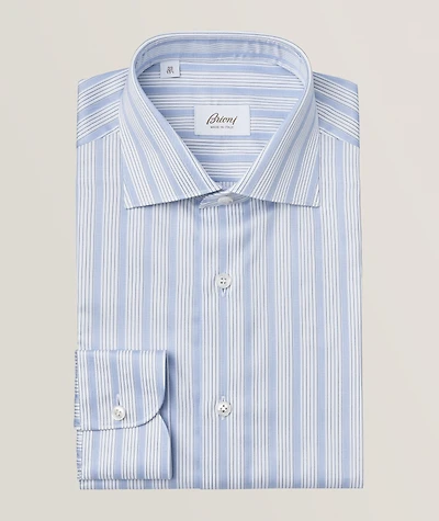 William Striped Cotton Dress Shirt