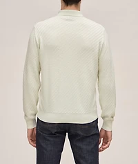 Cotton, Silk & Cashmere Jacquard Polo