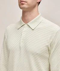 Cotton, Silk & Cashmere Jacquard Polo