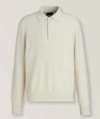 Cotton, Silk & Cashmere Jacquard Polo