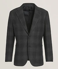 Plaid Wool-Cashmere Sport Jacket