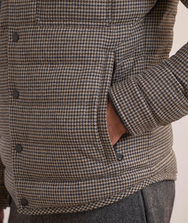 Houndstooth Down Shacket