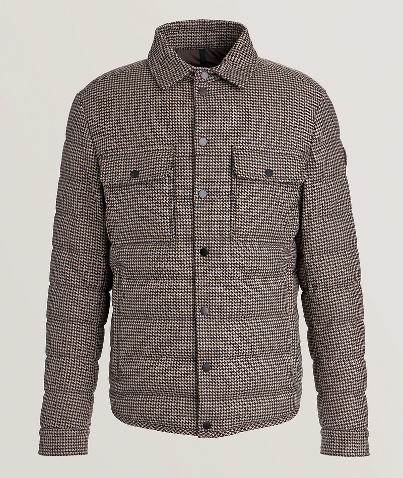 Houndstooth Down Shacket