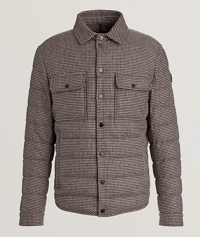 Houndstooth Down Shacket