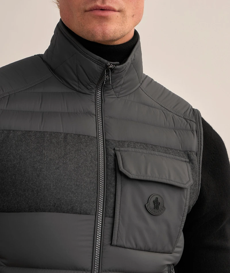 Mix Media Down Vest