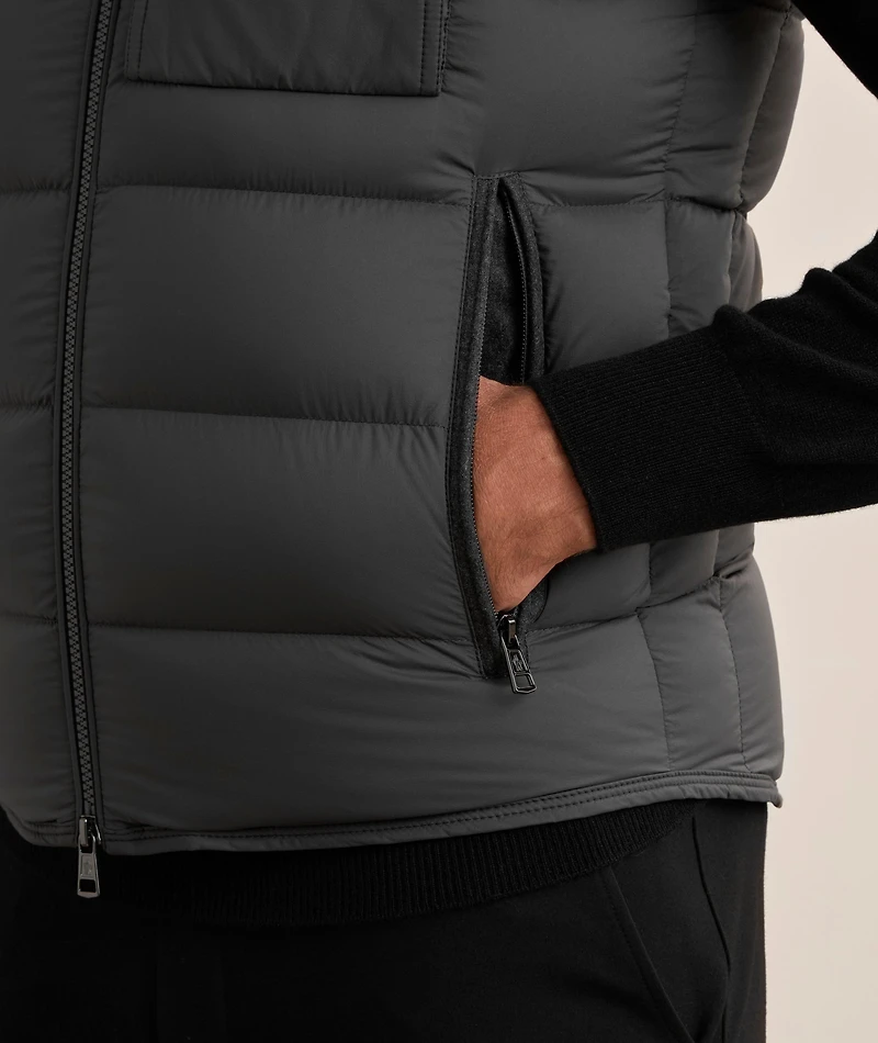 Mix Media Down Vest