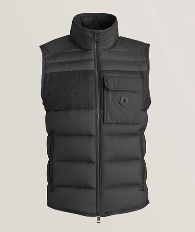 Mix Media Down Vest