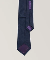 Glen Plaid Cashmere-Silk Tie 