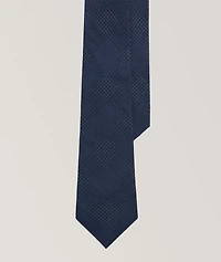 Glen Plaid Cashmere-Silk Tie 
