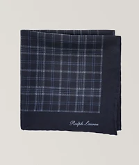 Tonal Plaid Crepe Pocket Square