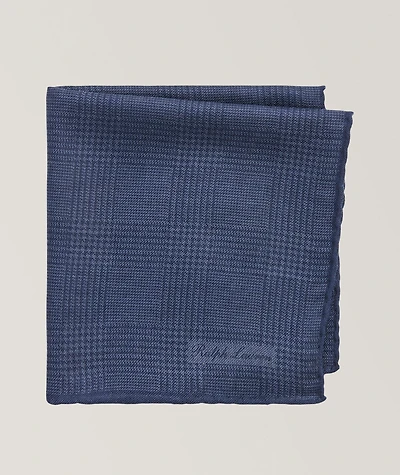 Glen Plaid Cashmere-Silk Pocket Square