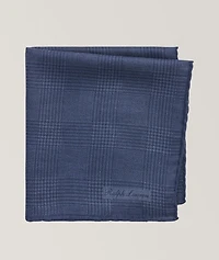 Glen Plaid Cashmere-Silk Pocket Square