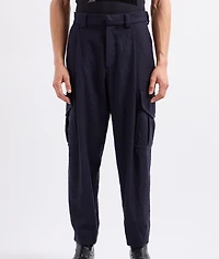 Single-Pleat Wool Cargo Pants