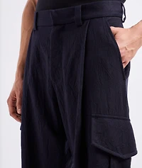 Single-Pleat Wool Cargo Pants