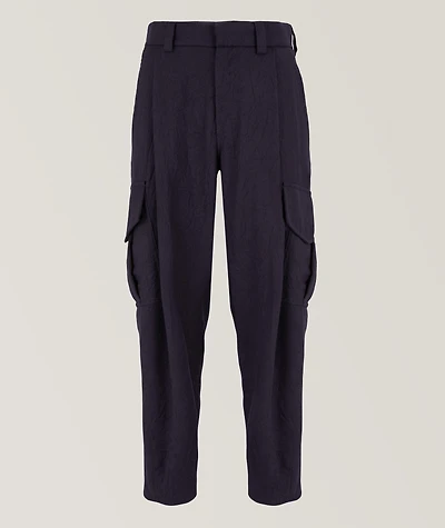 Single-Pleat Wool Cargo Pants