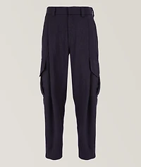 Single-Pleat Wool Cargo Pants