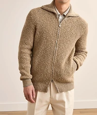 Lambswool-Cashmere Zipper Cardigan